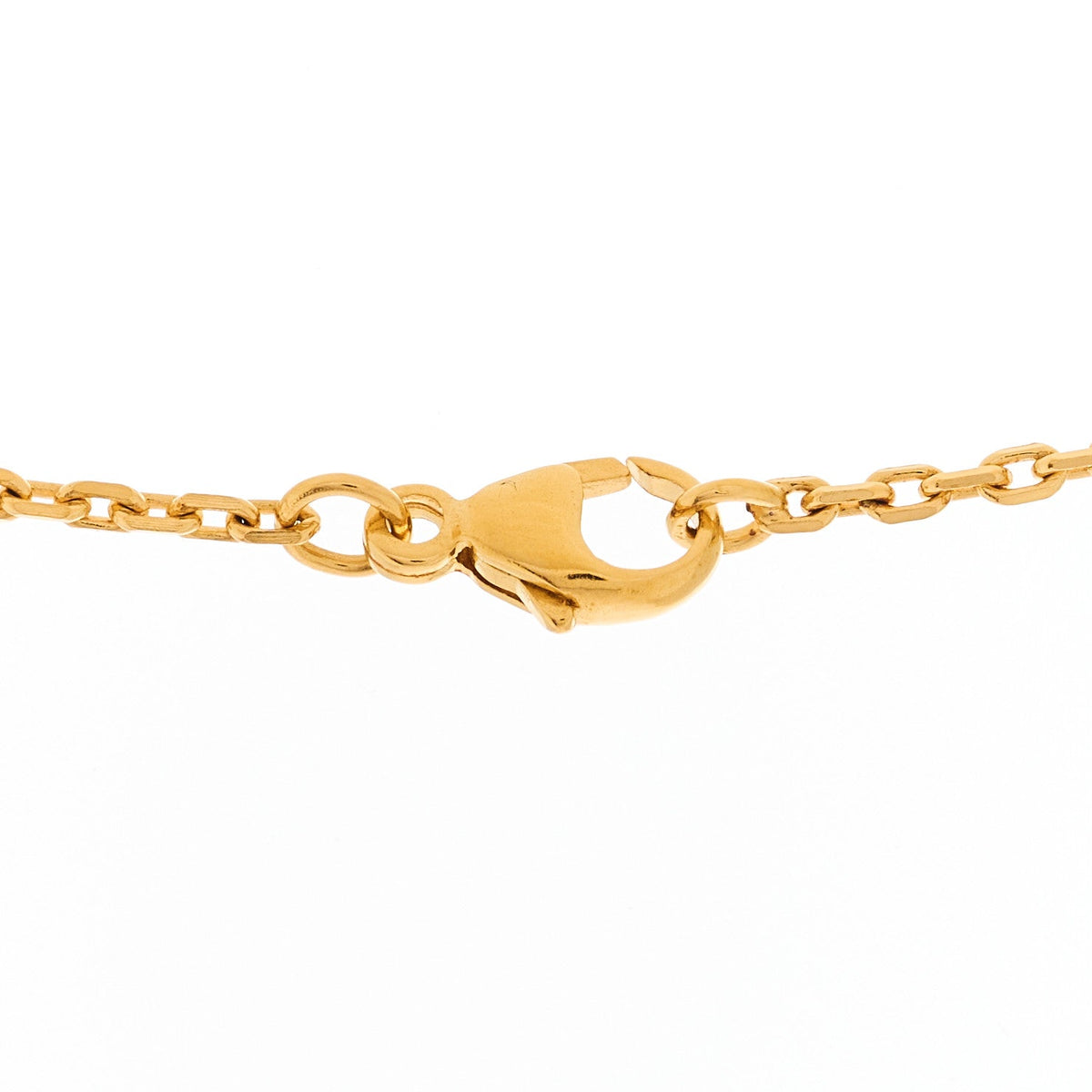 Lacquered Gold Mini Pop H Pendant Necklace Marron Glace