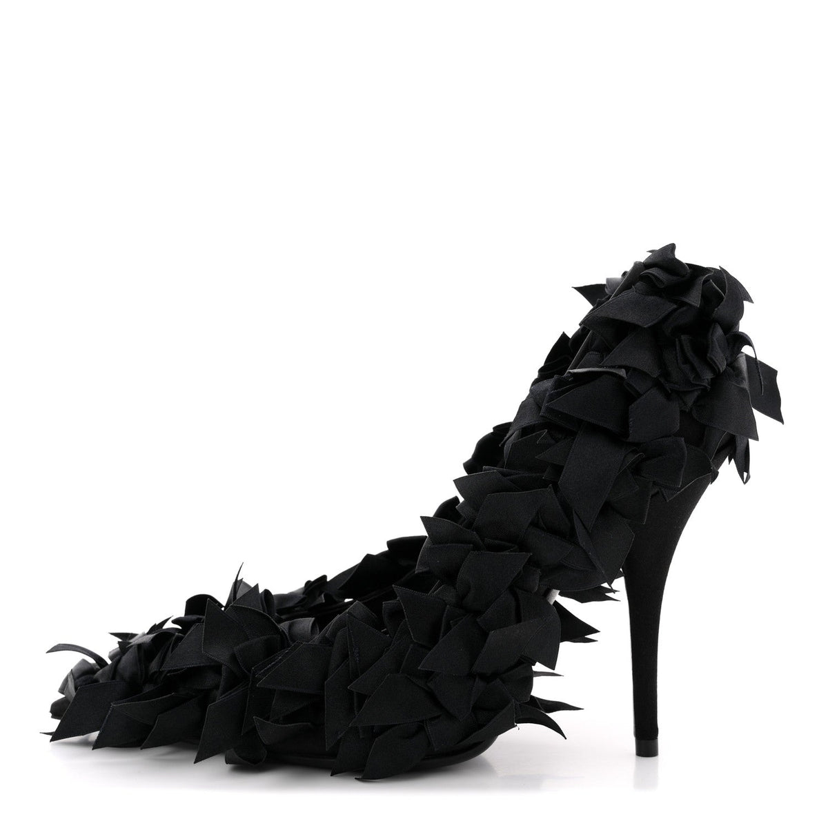 Satin Pointed Marie A Bows All Over 110Mm Pumps Black