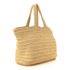 Saint Laurent Raffia Rive Gauche Tote Natural