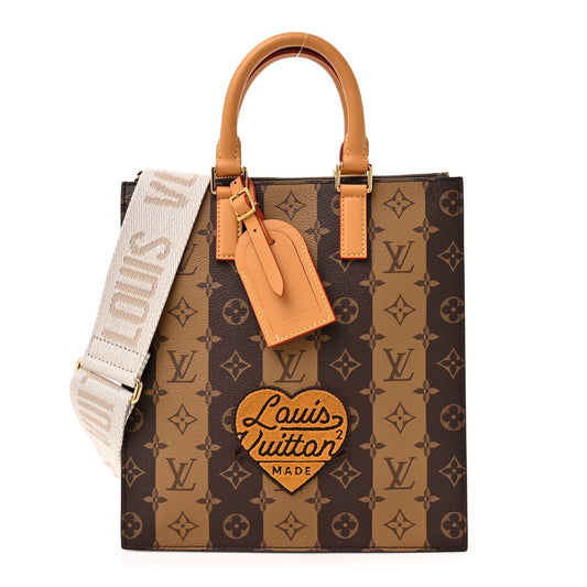 X Nigo Reverse Monogram Stripes Sac Plat Handbag