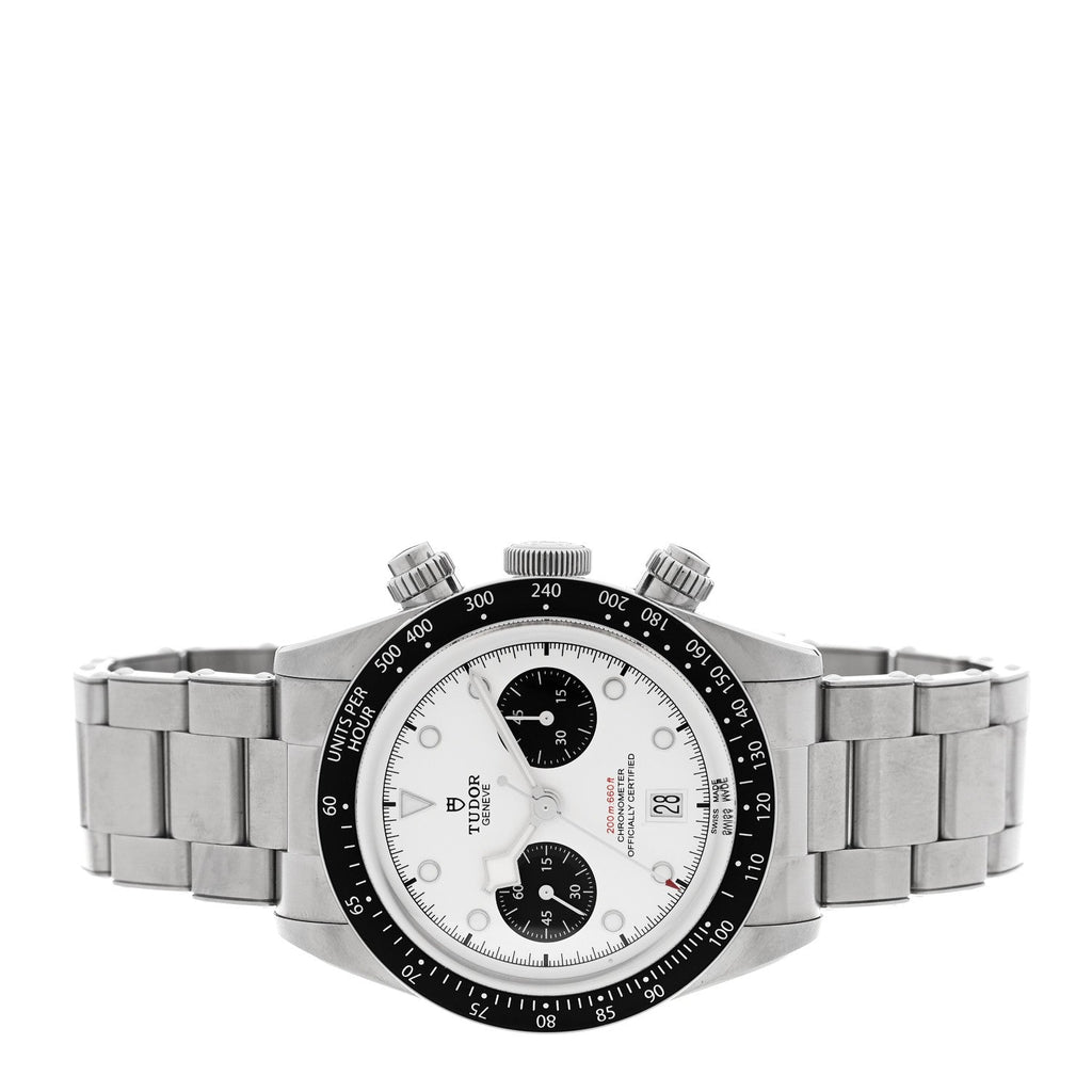 Tudor Stainless Steel 41mm Black Bay Chrono Watch White 79360N