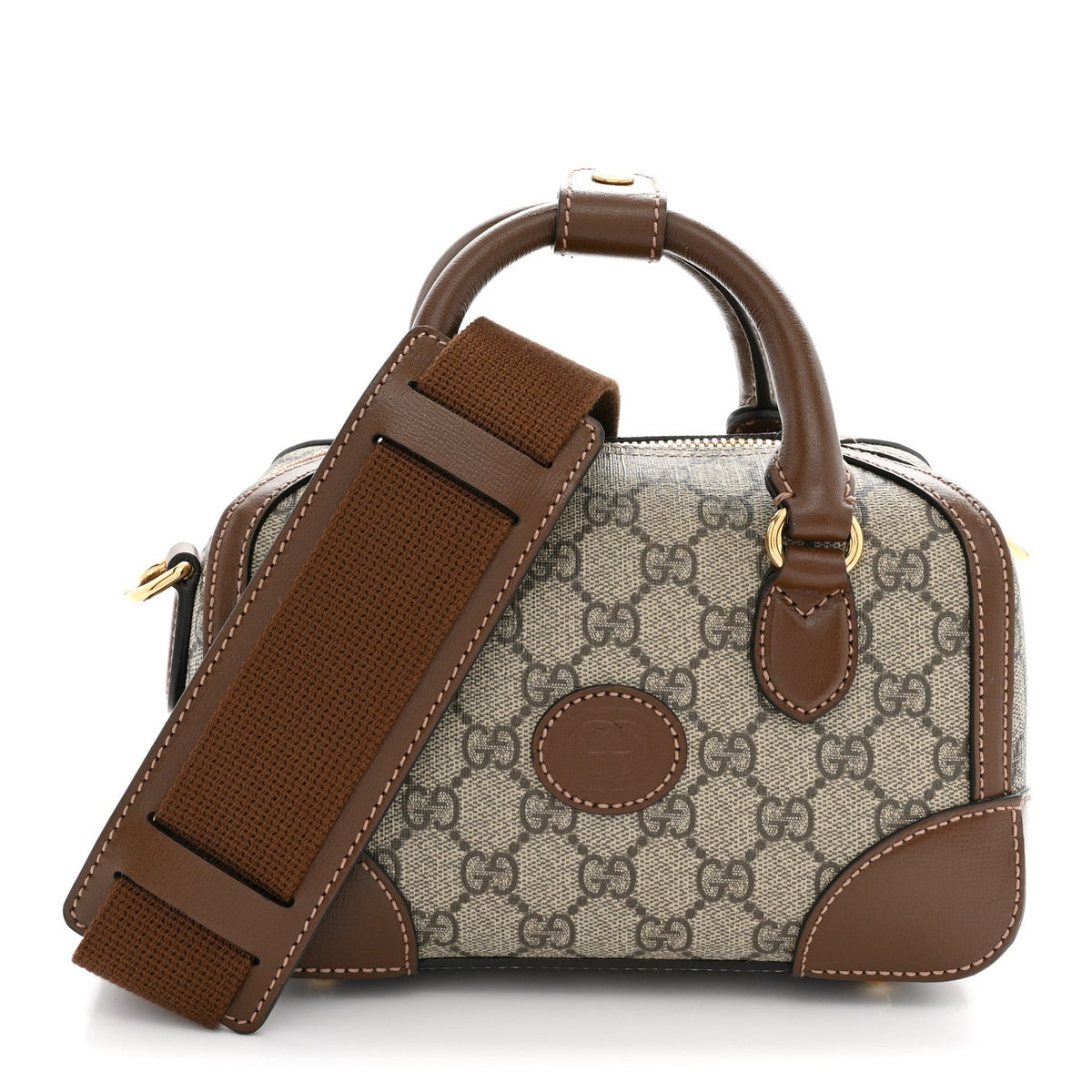 Gucci GG Supreme Interlocking G Small Duffle Beige Ebony