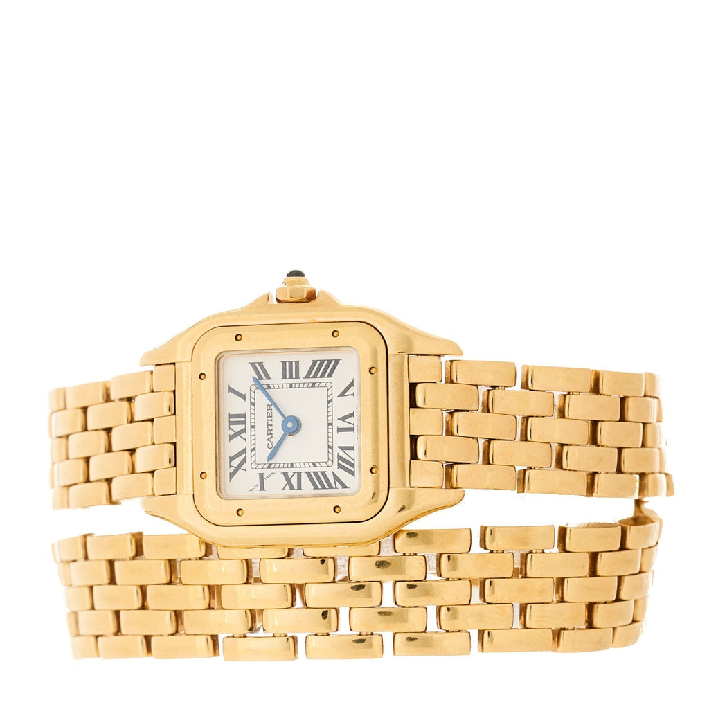 Cartier 18K Yellow Gold 22mm Panthere Double Loop Quartz Watch