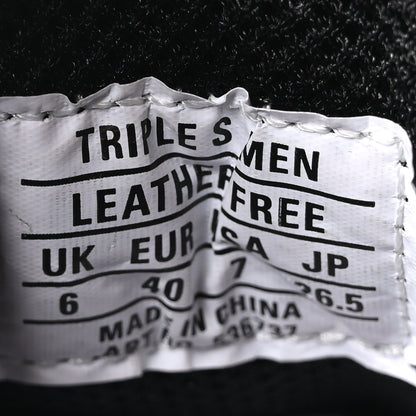 Balenciaga Technical Fabric Men's Triple S Sneakers 40 Black White