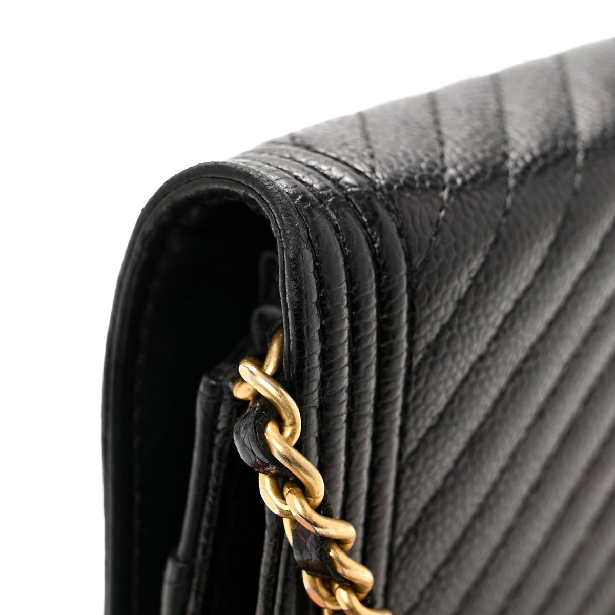 Quilted Caviar Wallet Bag