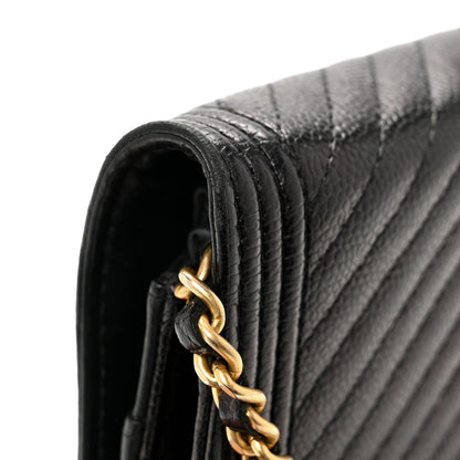 Quilted Caviar Wallet Bag