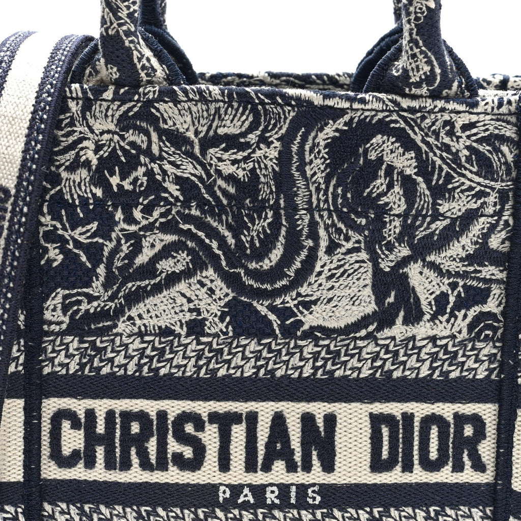 Christian Dior Canvas Mini Book Tote Phone Bag Blue