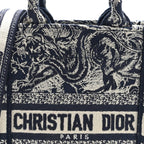 Christian Dior Canvas Mini Book Tote Phone Bag Blue