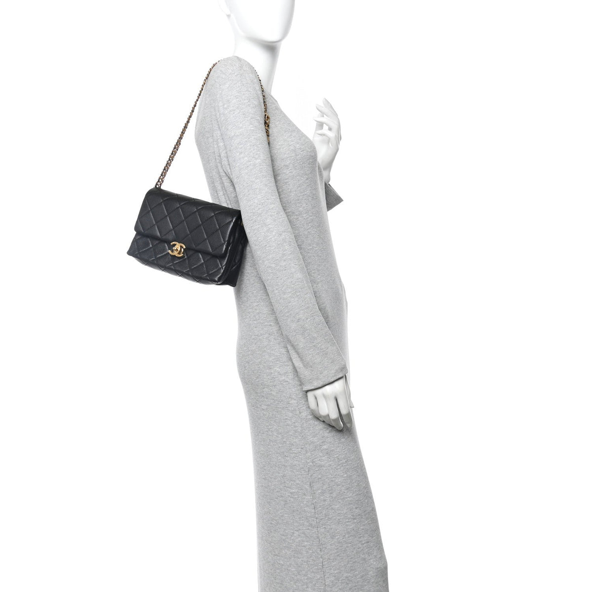 Mini Quilted Calfskin Flap Shoulder Bag