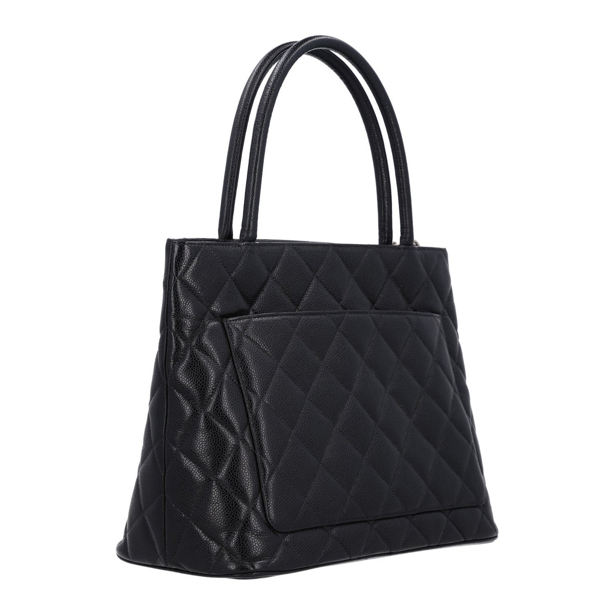 Quilted Caviar Tote Bag