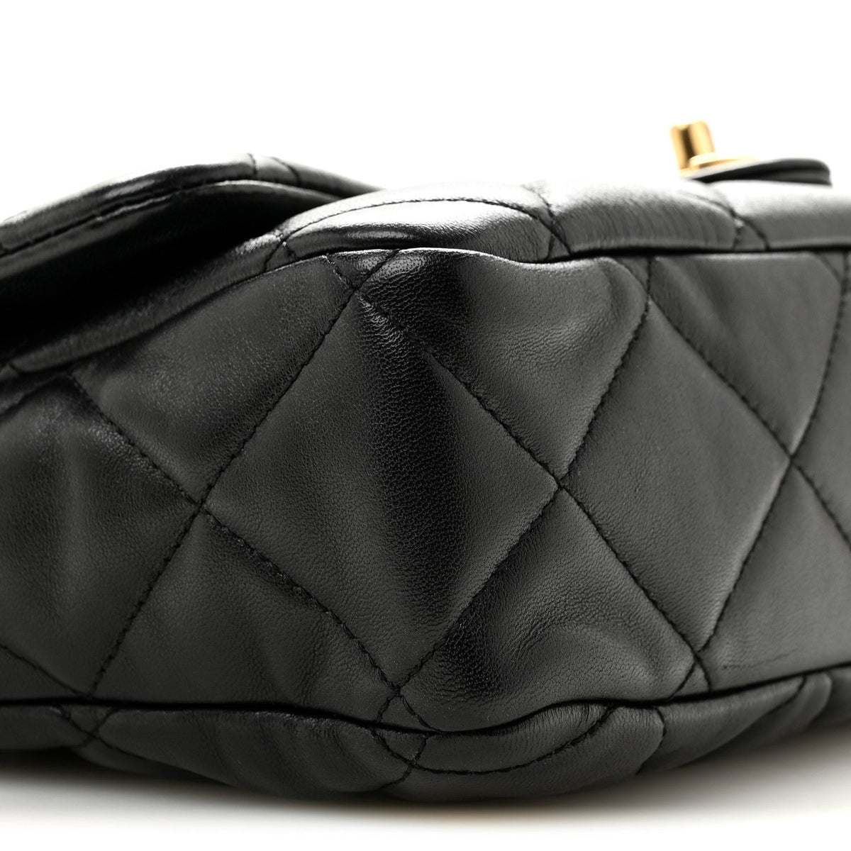 Large Quilted Lambskin Flap Shoulder Bag