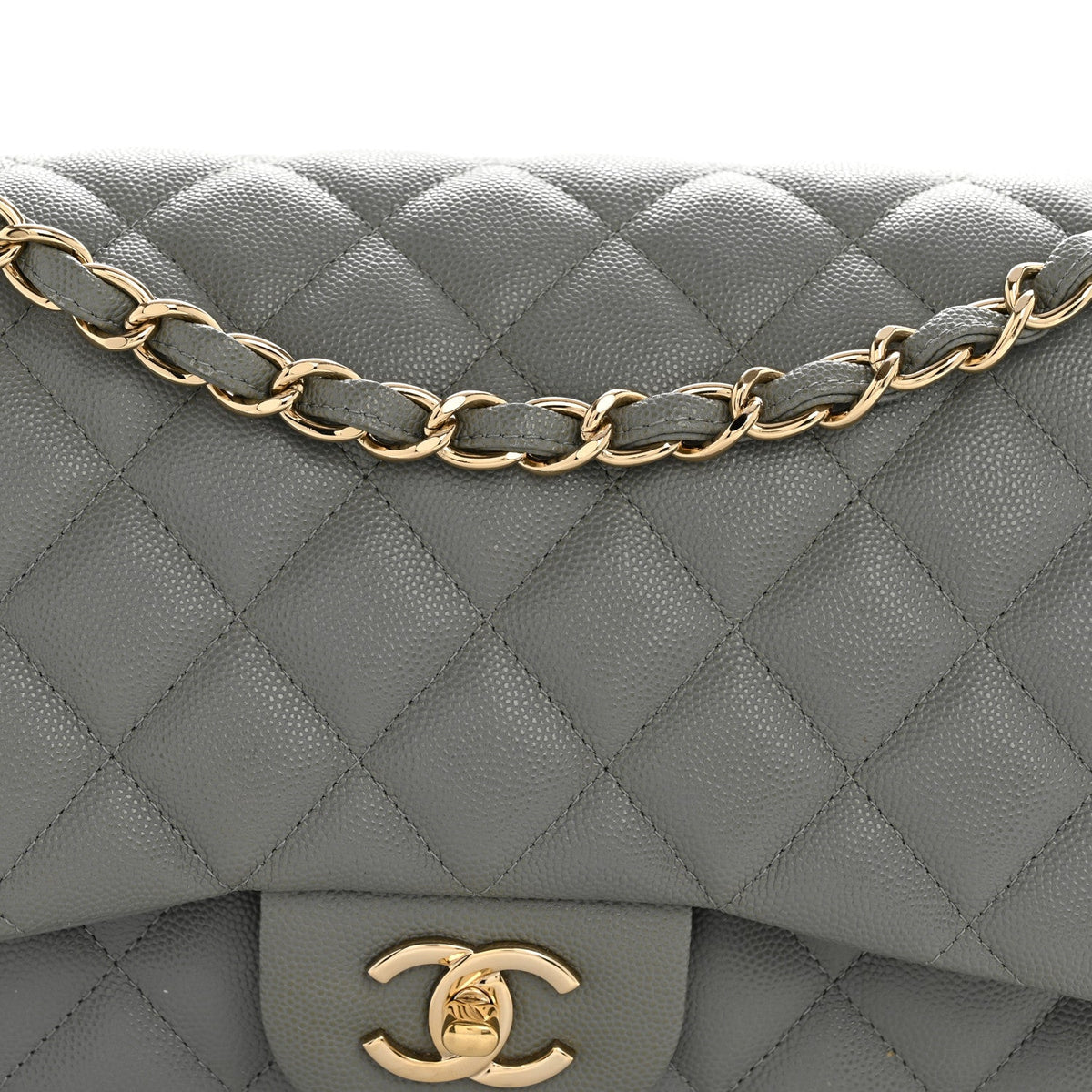 Quilted Caviar Flap Shoulder Bag