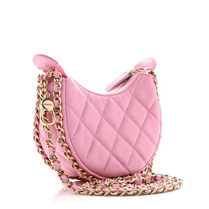Mini Quilted Lambskin Hobo Bag