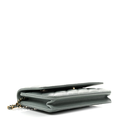 Quilted Caviar Wallet Bag