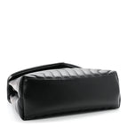 Saint Laurent Calfskin Y Quilted Monogram Medium Loulou Chain Satchel Black