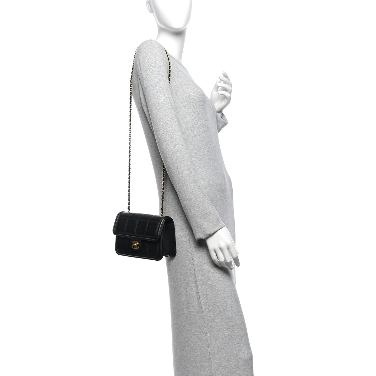 Mini Lambskin Calfskin Flap Shoulder Bag