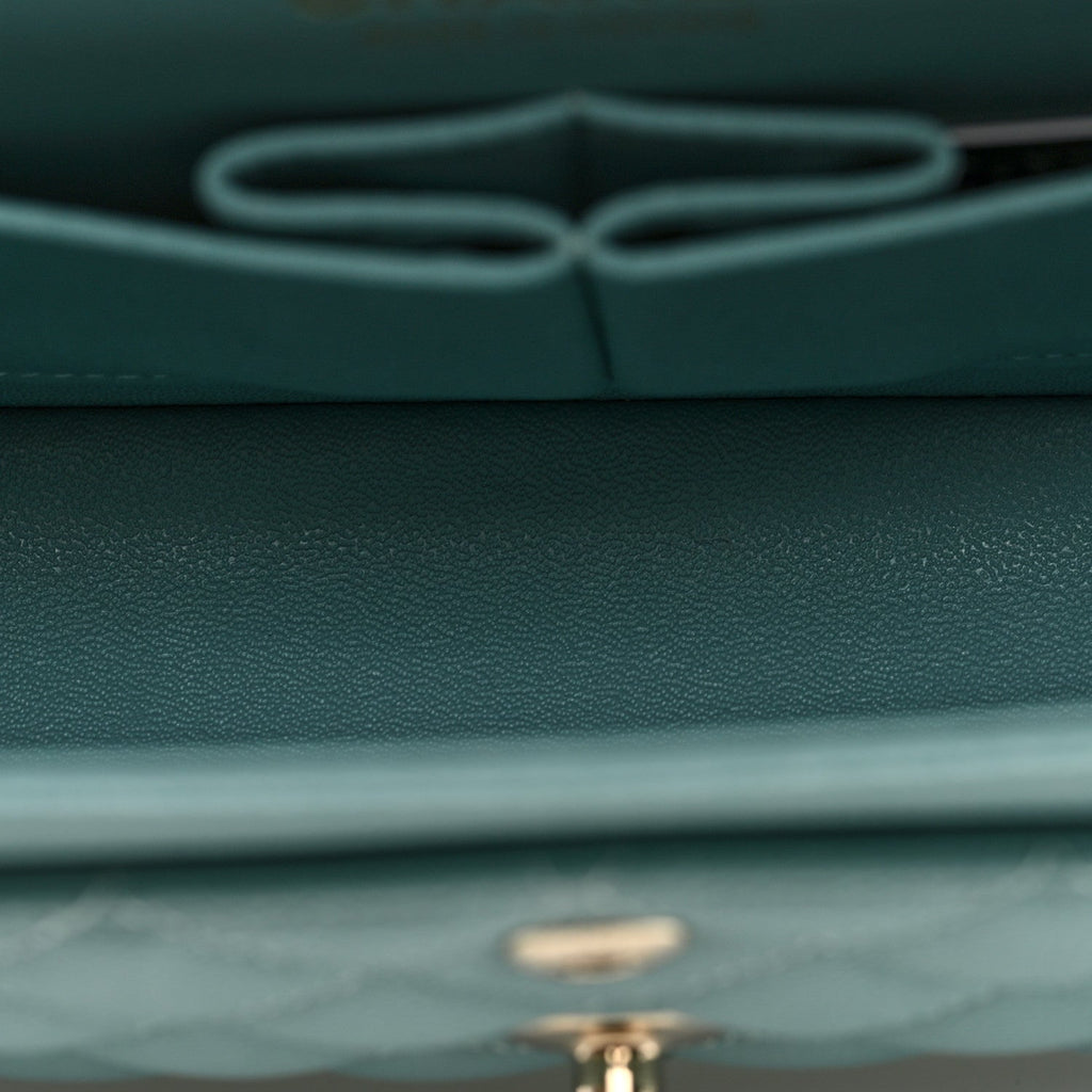 Chanel Caviar Quilted Small Double Flap Light Blue