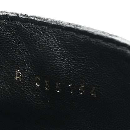 Chanel Shiny Calfskin Velvet Women's Combat Short Boots 37.5 Black
