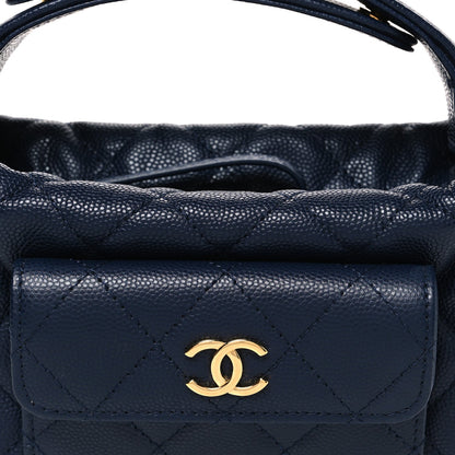 Quilted Caviar Hobo Bag