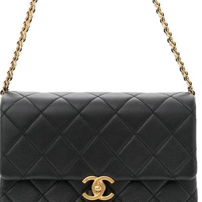 Mini Quilted Calfskin Flap Shoulder Bag