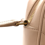 Saint Laurent Calfskin Matelasse Lou Camera Bag Dark Beige