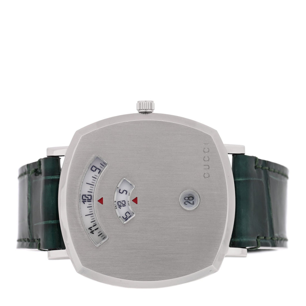 Gucci Stainless Steel Alligator 38mm Grip Quartz Watch Green