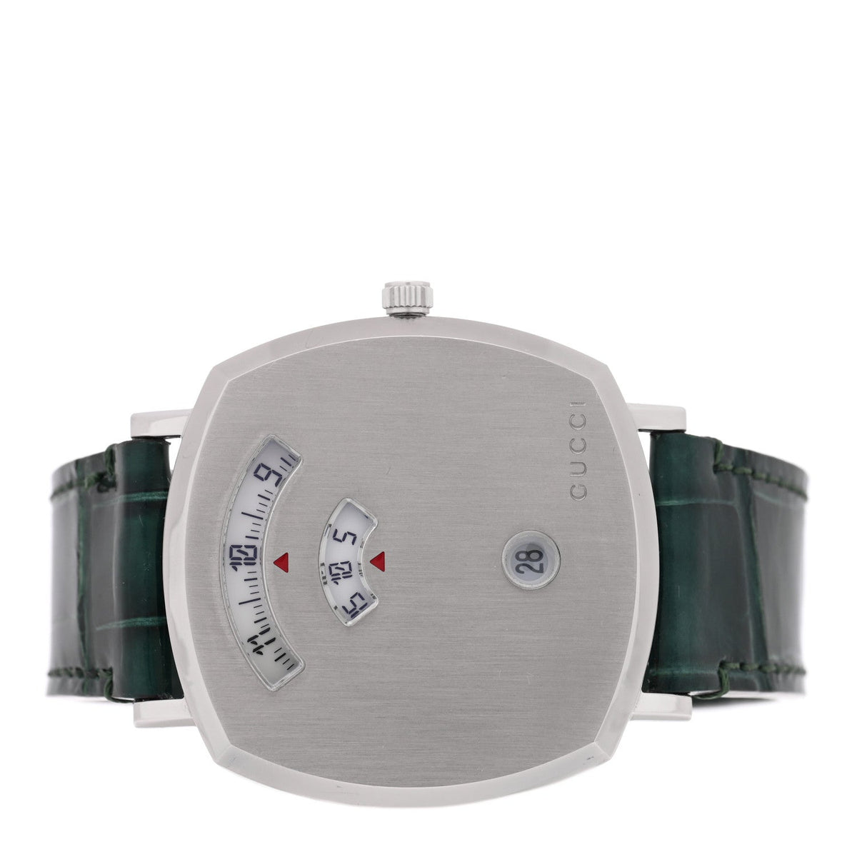 Gucci Stainless Steel Alligator 38mm Grip Quartz Watch Green