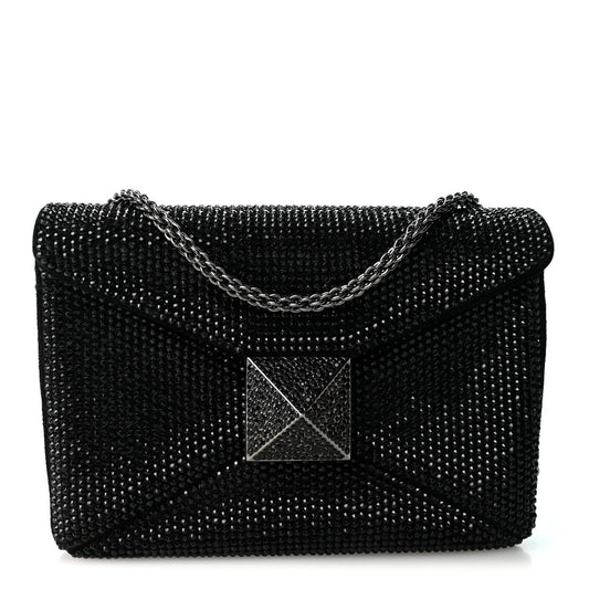Small Suede Clutch Bag - Black