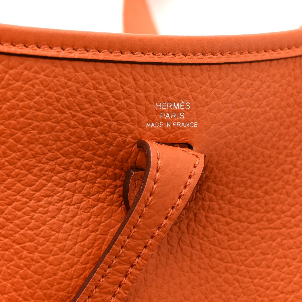 Taurillon Clemence Evelyne Tpm Orange Handbag