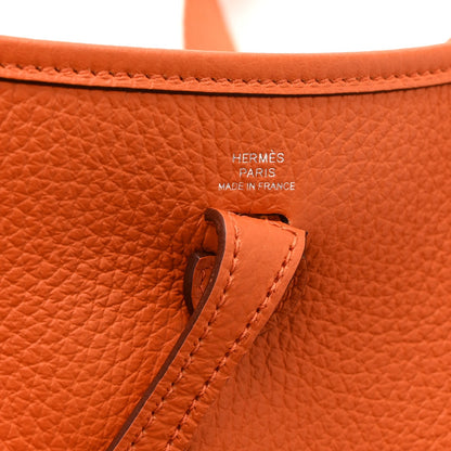 Taurillon Clemence Evelyne Tpm Orange Handbag