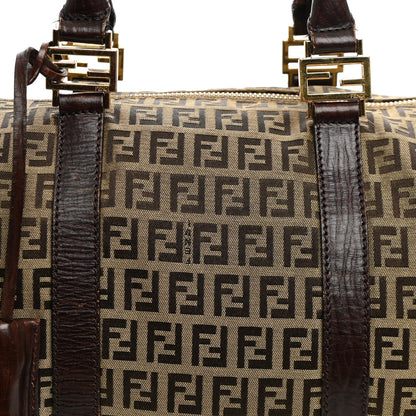 Zucchino Vitello Boston Mogano Panna Bru Handbag