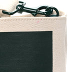 Valentino Garavani Canvas Calfskin VLogo Tote Natural Green