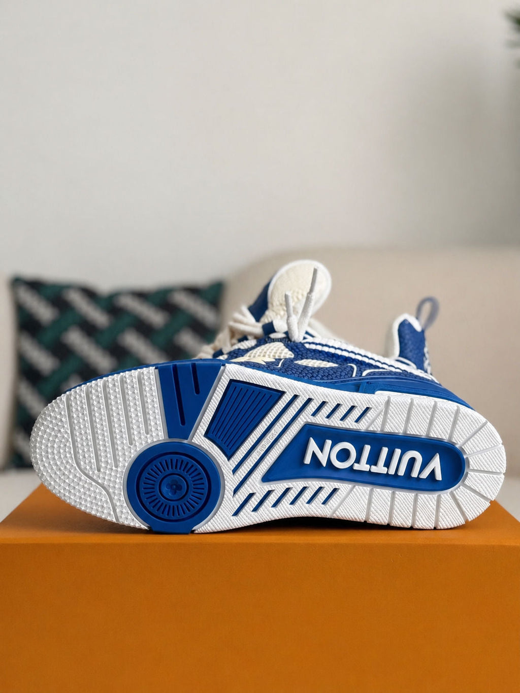 LV Skate Sneaker Blue Crystal