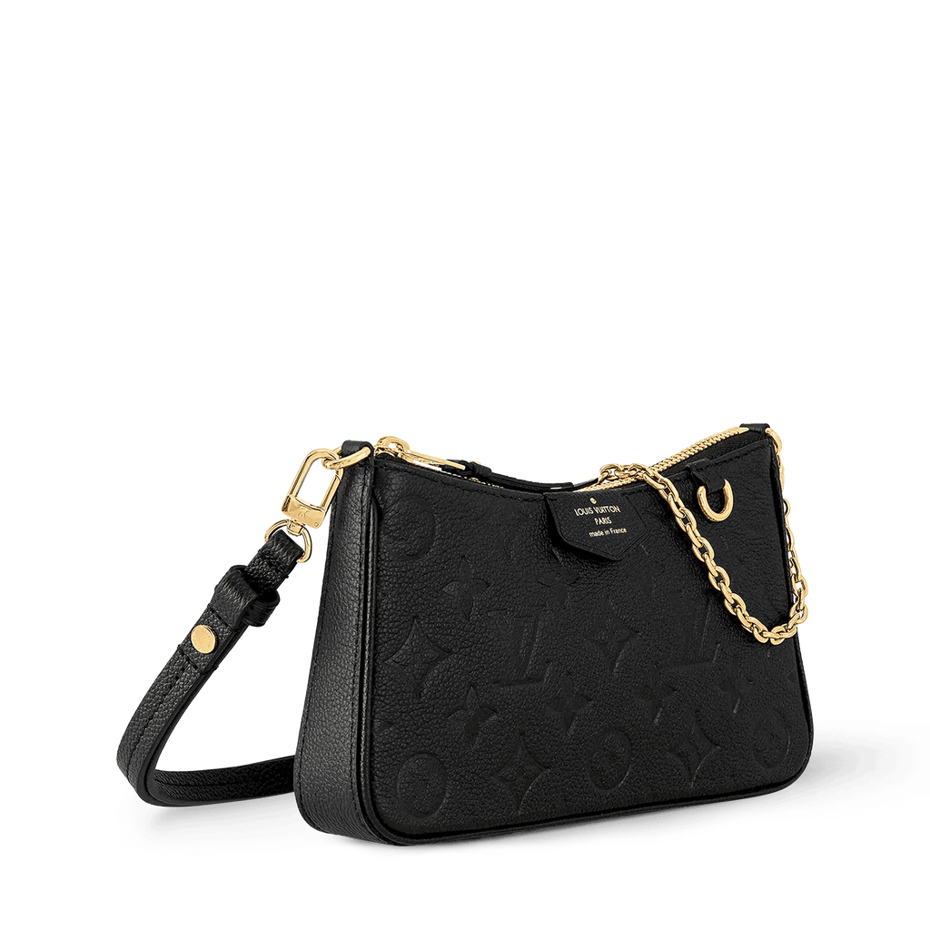 Women's Easy Pouch On Strap Black Monogram Empreinte Leather Pouch M80349