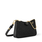 Women's Easy Pouch On Strap Black Monogram Empreinte Leather Pouch M80349