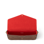 Women's Pochette Félicie Damier Ebene Coated Canvas Chain Wallet N40492