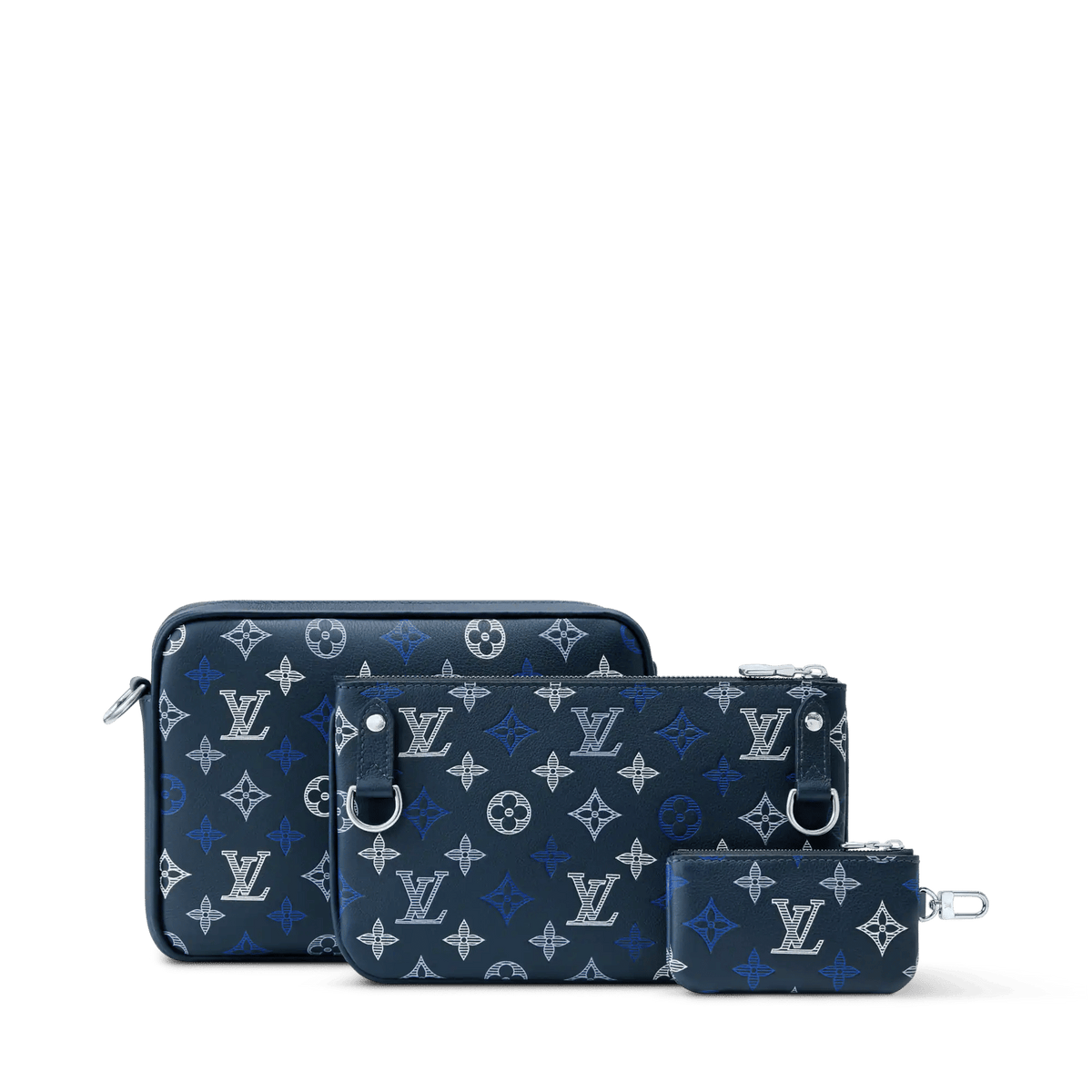 Men's Trio Messenger Bag Monogram Shadow