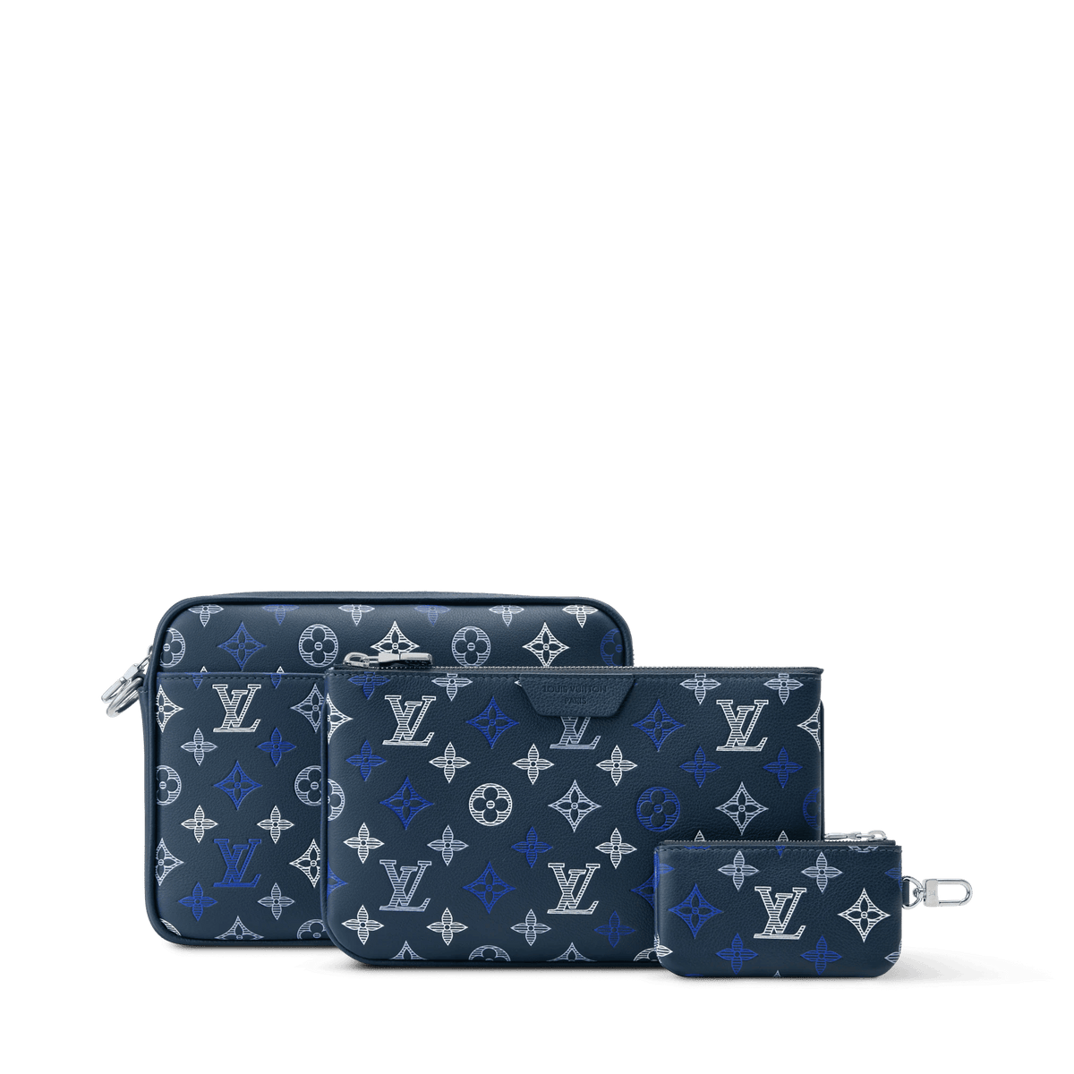 Men's Trio Messenger Bag Monogram Shadow