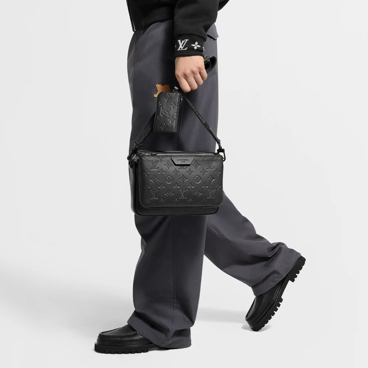 Men's Trio Messenger Bag Black