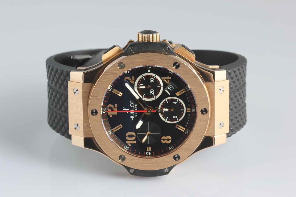 HB Big Bang, Original Gold Chronograph, 18k Rose Gold, 44 mm, Ref# 301.PX.130.RX