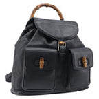 Vintage Bamboo Backpack Leather Medium