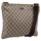 Zip Top Messenger Bag GG Coated Canvas Large