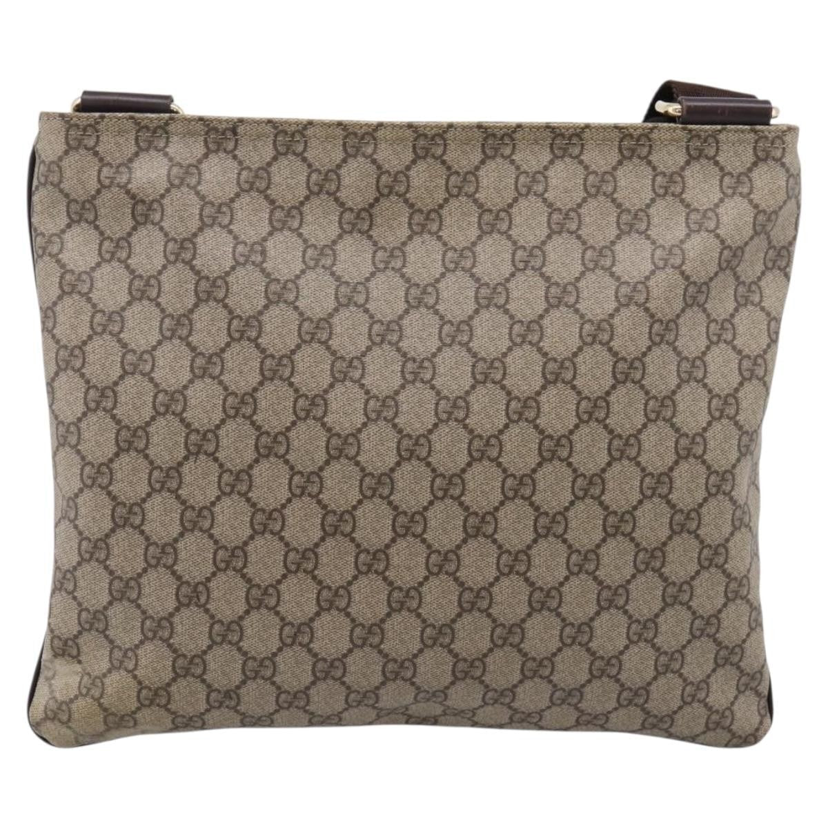 Zip Top Messenger Bag GG Coated Canvas Large