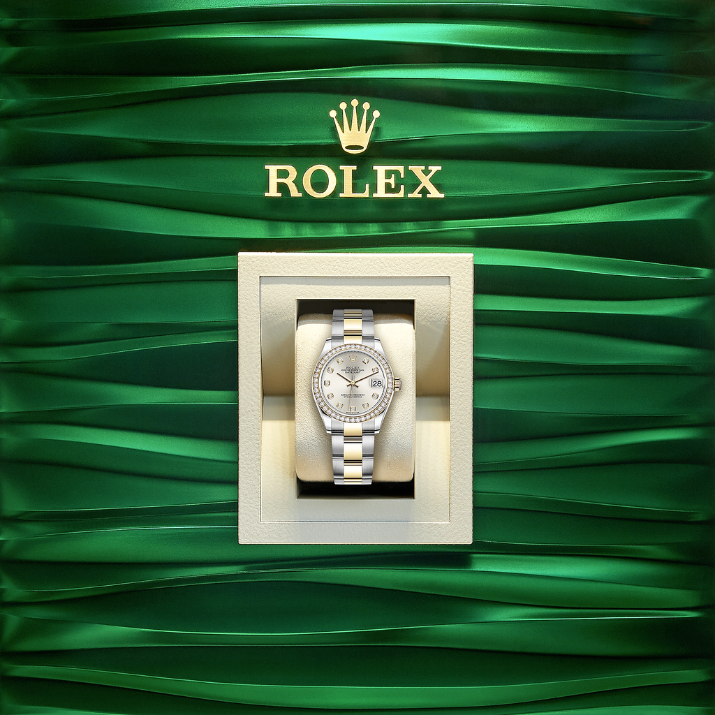 Datejust 31, Oystersteel, 18kt Yellow Gold and diamonds, Ref# 278383RBR-0019
