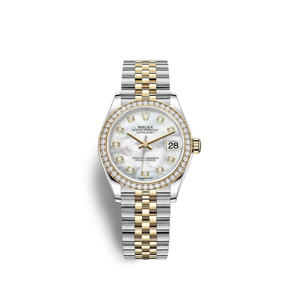 Datejust 31, Oystersteel, 18kt Yellow Gold and diamonds, Ref# 278383RBR-0028