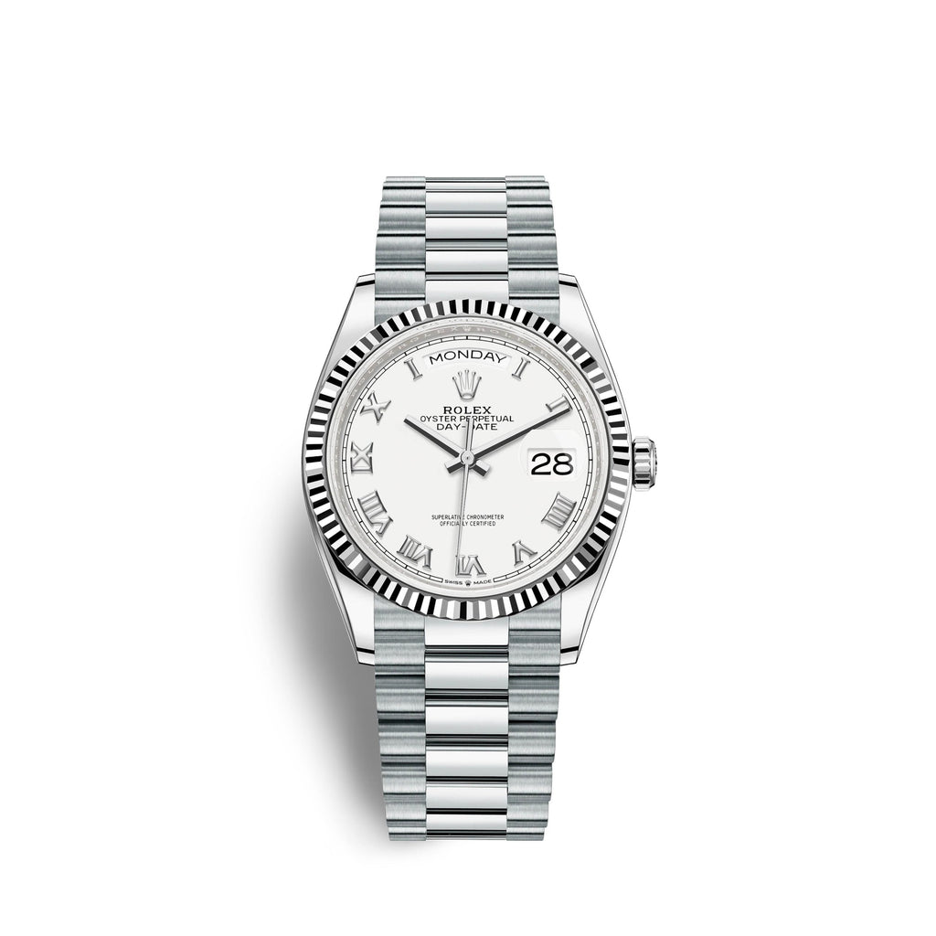 Day-Date, 36mm, Platinum, Ref# 128236-0007