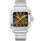 Santos de CT Large Brown Dial Automatic Bracelet/Strap Watch