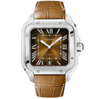 Santos de CT Large Brown Dial Automatic Bracelet/Strap Watch