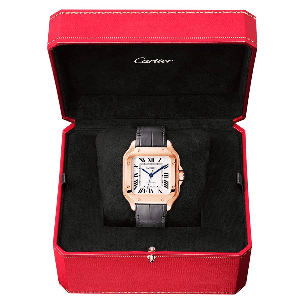 Santos de CT Medium Automatic 18ct Rose Gold Watch