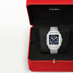 Santos de CT Medium Blue Dial Automatic Bracelet/Strap Watch